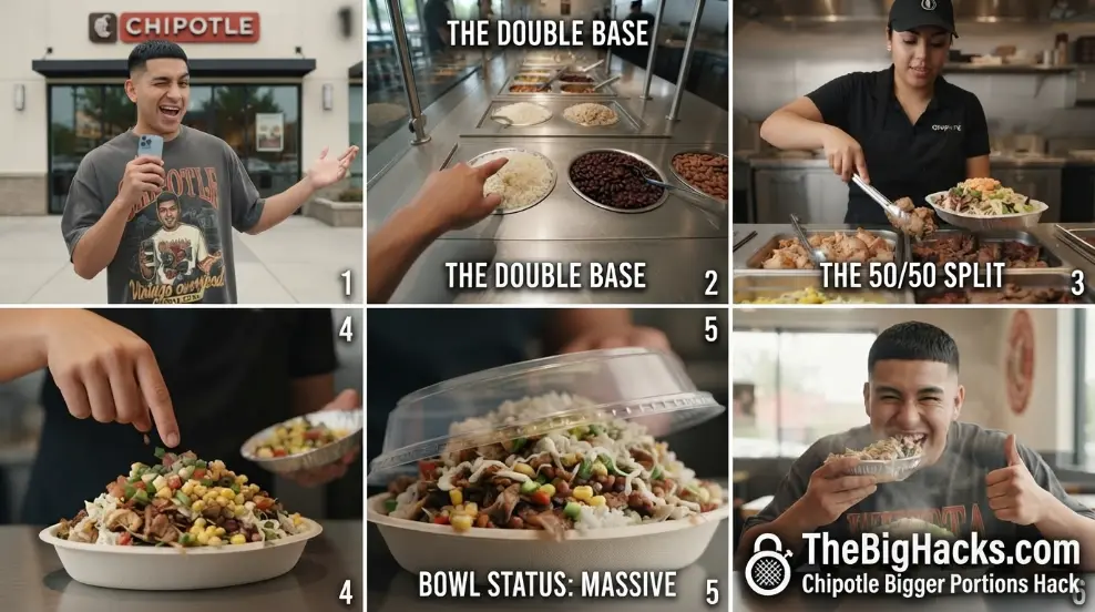 chipotle bigger portions hack