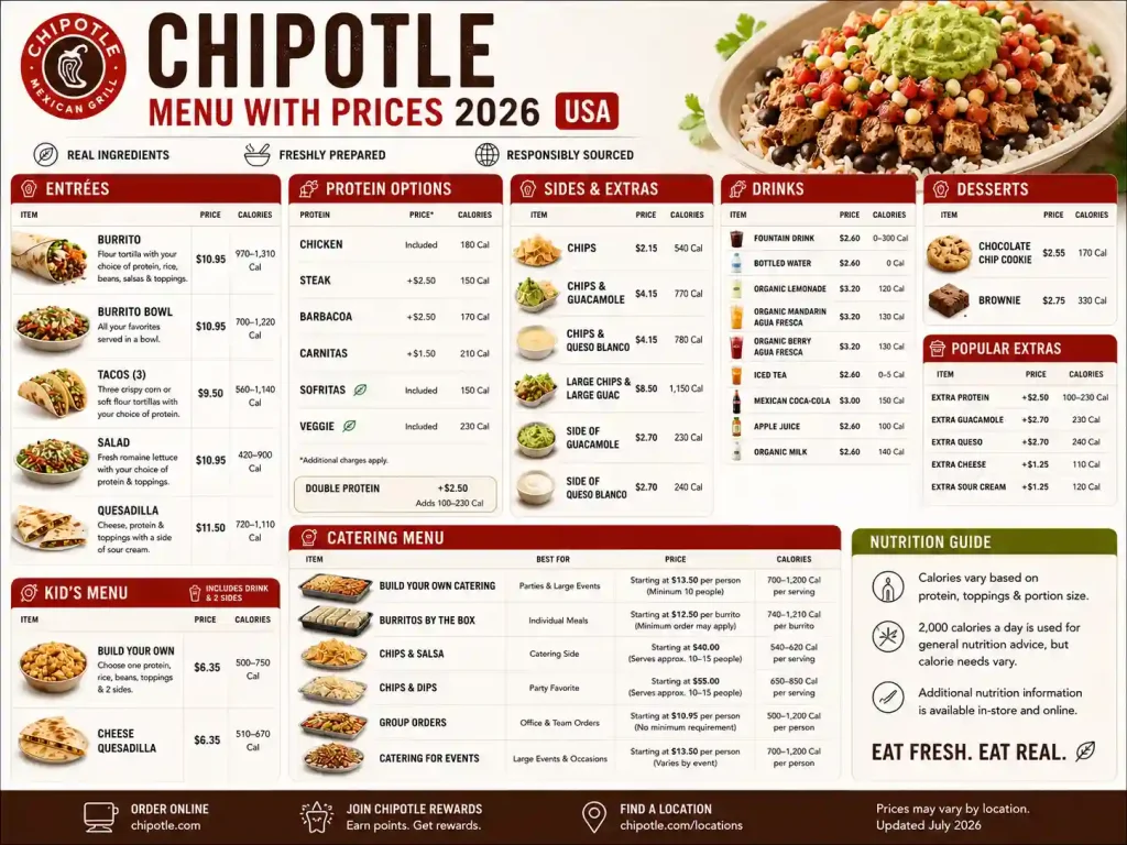 chipotle menu prices